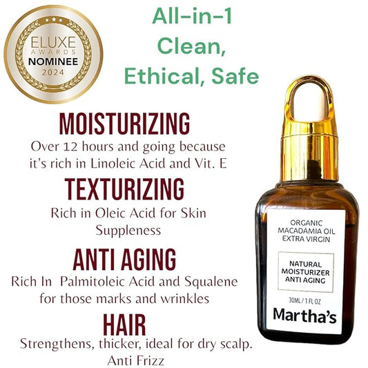 Martha's Organic Macadamia Skincare Oil