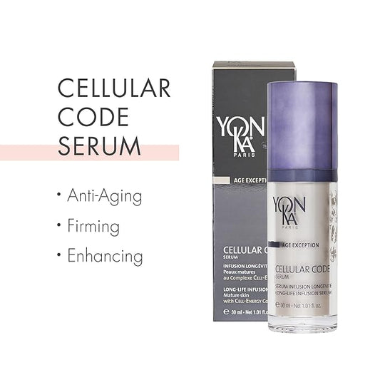 Yon-Ka Cellular Code Serum (30 ml) Anti-Aging Face Serum, Firm Skin and Soften Appearance of Wrinkles with Cell-Energy Natural Youth Complex, Paraben-Free