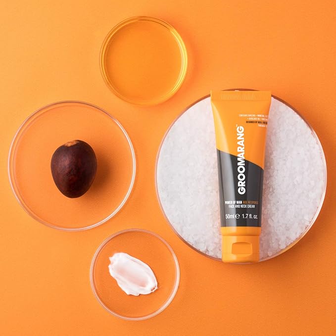 Power Of Man 'Age Response' Day & Night Anti Ageing Cream - For Face And Neck - Contains Avocado Oil Mineral Salts Ginseng Root & Niosomes