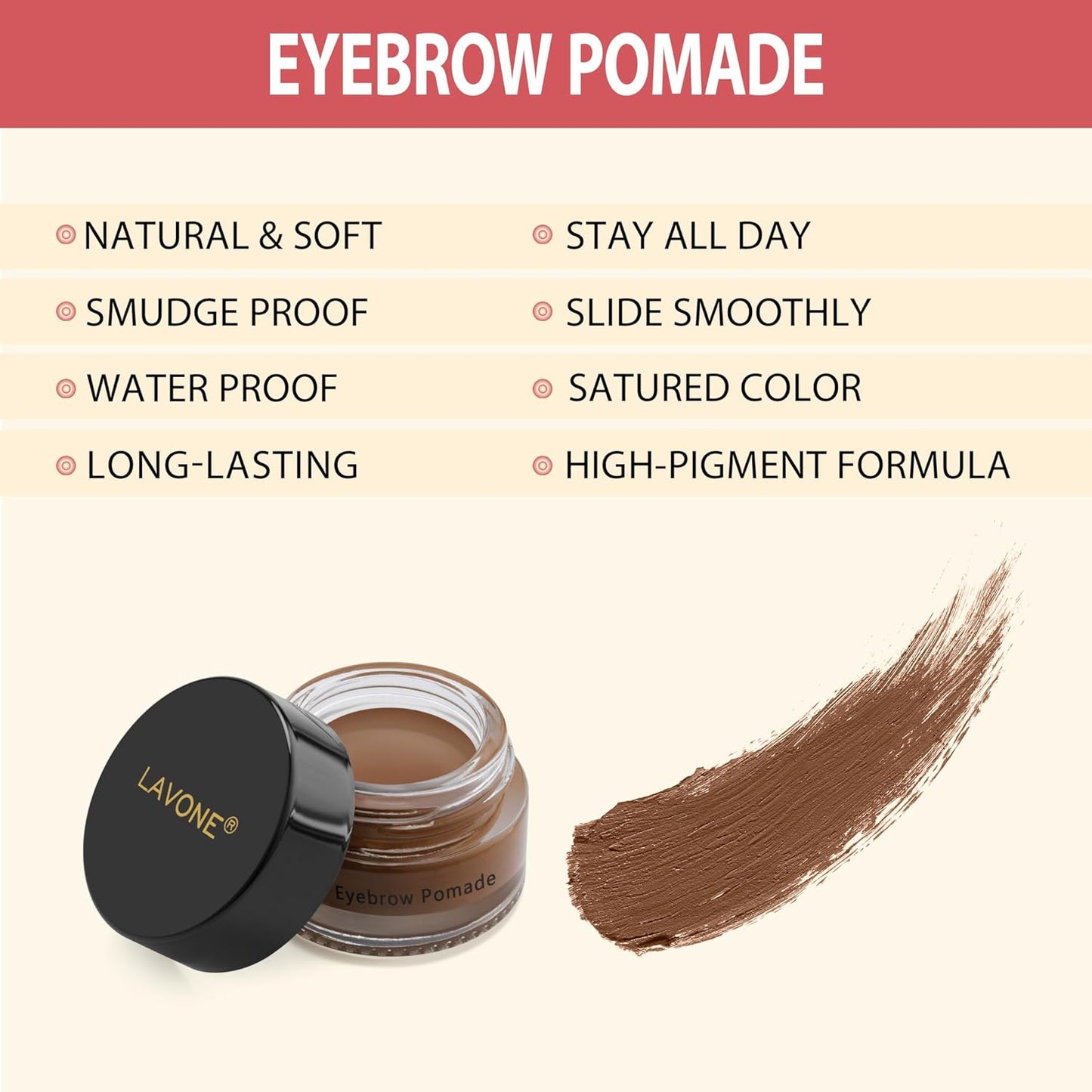 LAVONE Hair-Like Eyebrow Pen Makeup kit, Eyebrow Pencils for Women with Waterproof Microblading Eyebrow Pencil, Eyebrow Pomade, Eyeliner and Eyebrow Brush, Create Full, Natural Brows, Soft Brown