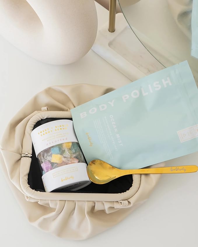 Body Polish, 8oz. - Ocean Mist Scented Body Scrub Exfoliator for Women, Exfoliating Sugar Scrub To Lotion Moisturizer, Gentle Exfoliant for Dry and Sensitive Skin, Handmade in USA