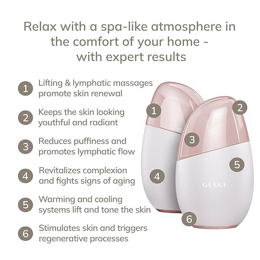 SmartAppGuided™ Cool & Warm Eye & Face Massager | 7 in 1 | Multi Massager | Face & Neck | Battery-free Cooling & Warming | Firms, Relaxes & De-Puffs Skin | Eye-Nose Area Targeted Design