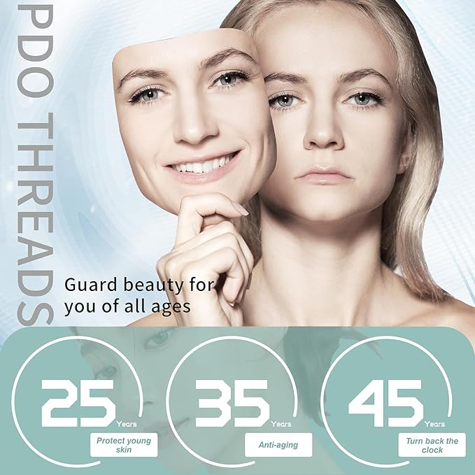 Pdo Threads Pdo Threads Lift for Face Smoothing Wrinkles Pdo Screw Threads Producs Collagen Pdo Lifting Threads Skin Tighten 29g50mm 40Pcs