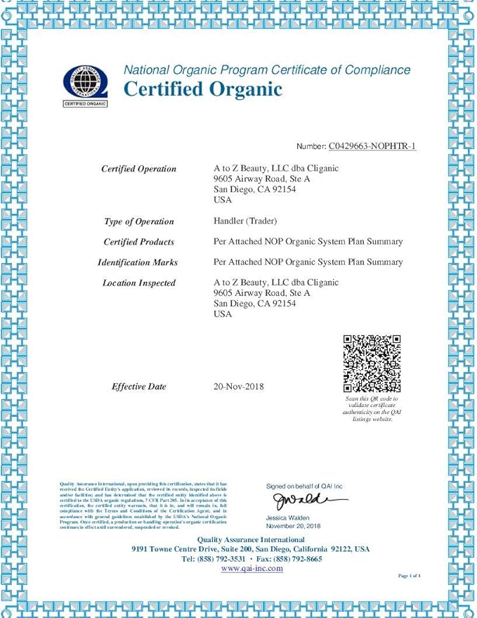 Cliganic Organic Argan Oil 16oz with Pump, 100% Pure | Bulk for Hair, Face & Skin