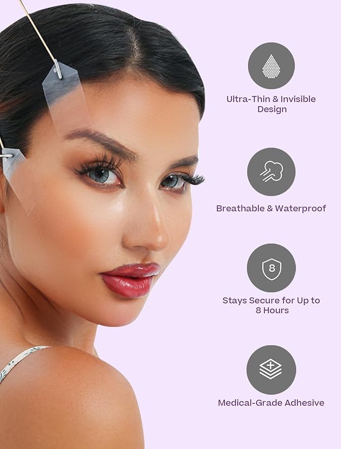 ACADA Face Lift Tape Neck Tape Lifting Invisible for Lifting Sagging Skin, Facial Tape for Wrinkles, Breathable, Strong Adhesive, 80pcs Face Tapes with 8Dark Bands