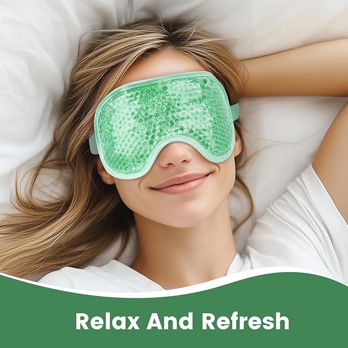 NEWGO Bundle of Cooling Eye Mask and Microwave Heated Eye Mask