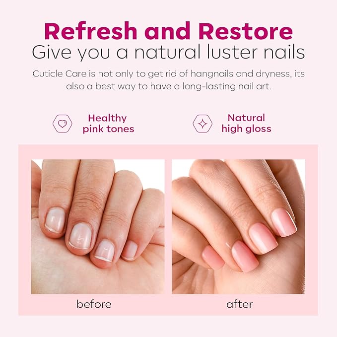 Modelones Pearl Nail Polish 6 Colors Shimmer Pearl White Pink Mermaid Purple Mini Nail Polish Set with Cuticle Remover Kit