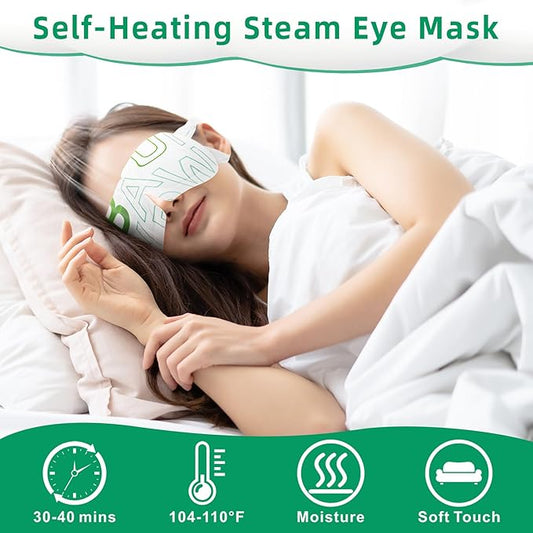 12 Packs Self Heating Eye Masks for Dry Eyes Mothers Day Gifts for Mom Disposable Heated Eye Mask Warm Compress Sleep Mask Stress Relief Travel Ready Relaxation Unscented