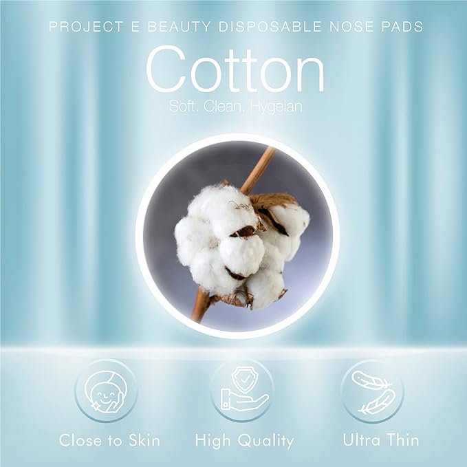 100pcs Disposable DIY Non-Woven Nose Mask Paper by Project E Beauty | Cotton Nose Care Mask | For Skincare & Spa Salon Use | Nose Paper for Toner, Serum, or Lotion (100, Nose Shaped)