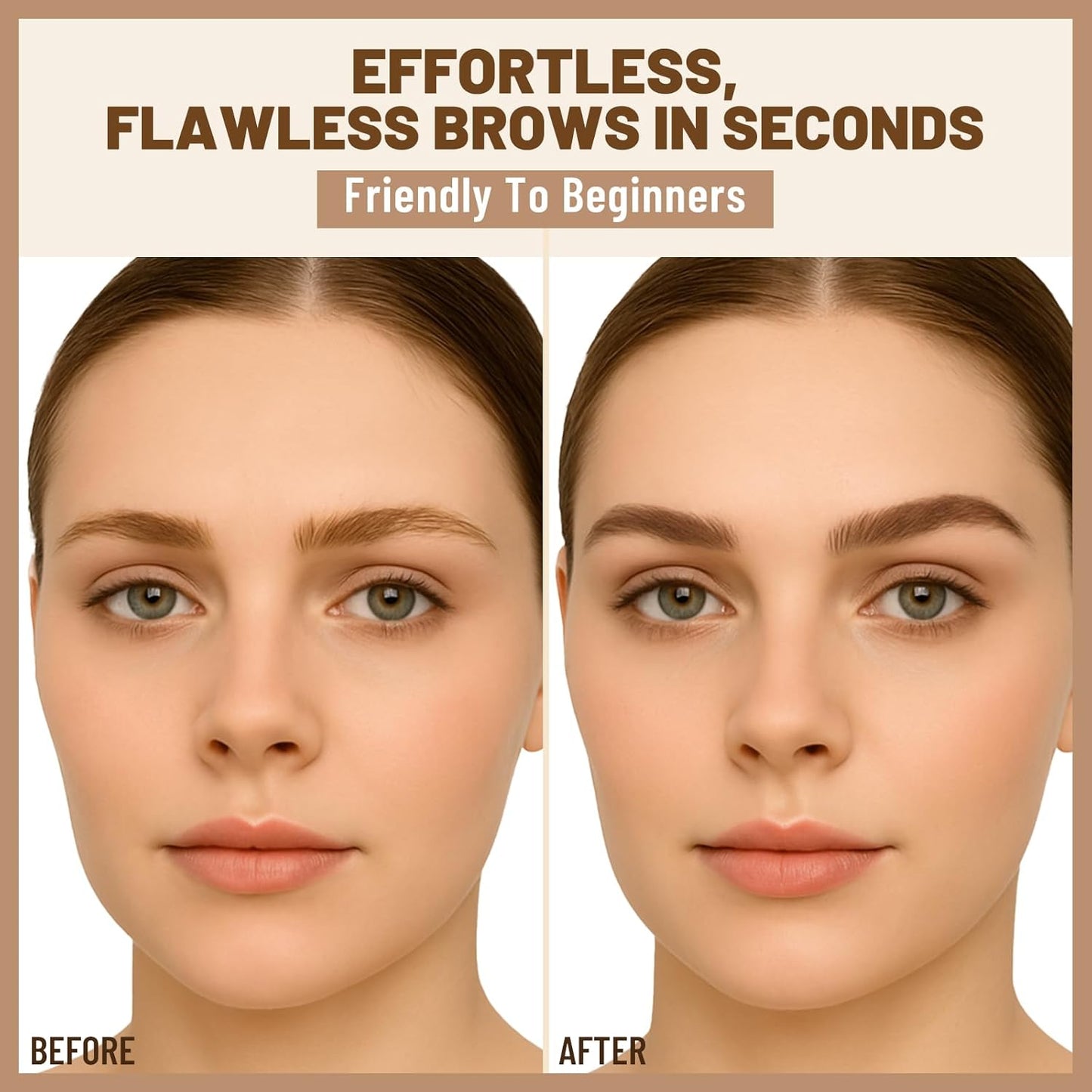 UCANBE 25PCS Eyebrow Stamp Stencil Kit With Dual-Color Eyebrow Stamp Pomade,20 Reusable Eyebrow Stencils,Finising Powder,Brush,Eyebrow Razor,Zipper Pouch,Waterproof Eye Brow Stamping and Shaping Kit01