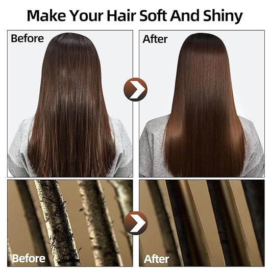 Collagen Hydrating Hair Mask Keratin Hair Serum,Natural Deep Conditioner Hair Mask,Moisturizing Hair Oil for Split Ends, Hair Styling Serum for Frizzy & Dry Hair,Keratin Styling Oil Capsules