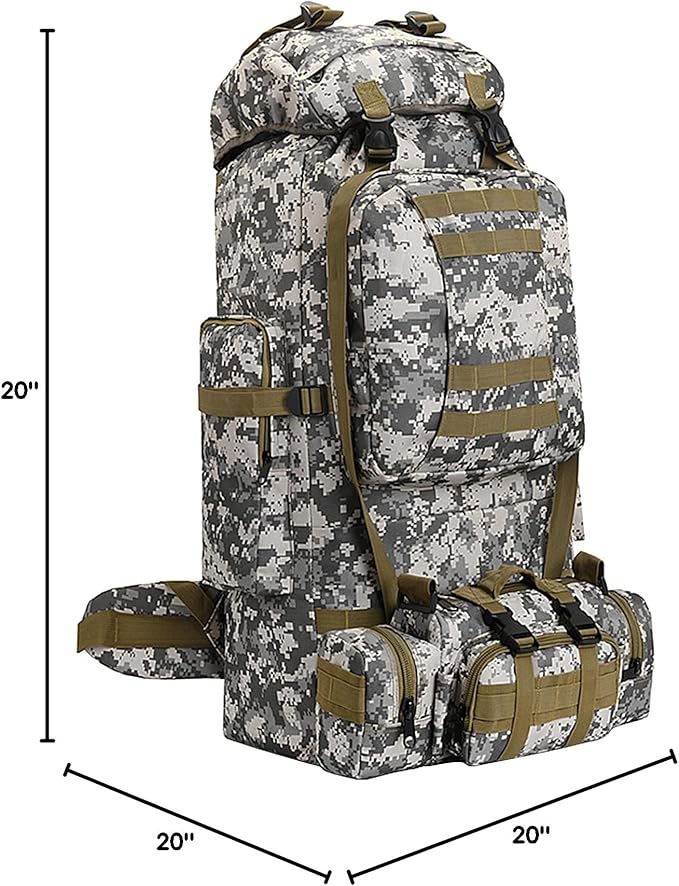 100L Camping Hiking Backpack,Molle military Tactical rucksack backpack,Waterproof Lightweight Hiking Backpack (CityCamo-C)