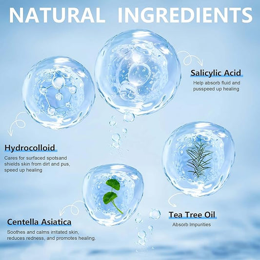 2 PACK 360 Counts Pimple Patches for Face, 4 Size Acne Patches, Hydrocolloid Patches for Covering Zits and Blemishes, Spot Stickers with Salicylic Acid, Tea Tree Oil & Centella