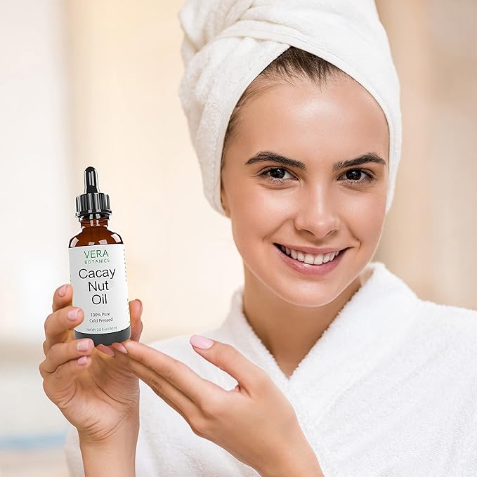 CACAY NUT OIL 100% Pure & Natural, Unrefined, Cold-Pressed For Face, Dry Skin, Nails, Lips, Body & Hair - Reduce Hair Breakage, Appearance of Scars from Psoriasis, Eczema & Acne