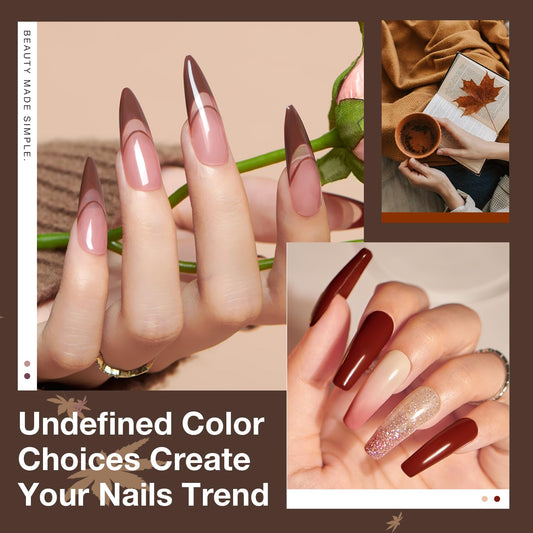 AZUREBEAUTY Dip Nails Powder Starter Kit 8 Colors with Nail Sticks Nude Brown Giltter Shimmer Set Nail Art Base Glossy Matte Top Coat Activator Essential Liquid Manicure DIY Salon 30 PCS