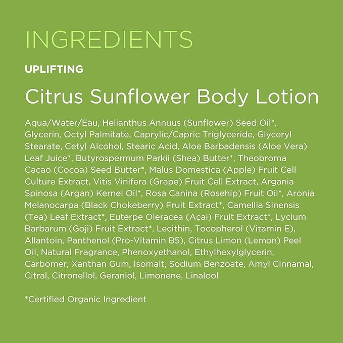 Andalou Naturals Citrus Sunflower Uplifting Body Lotion, 8 fl.oz (Packaging may vary)
