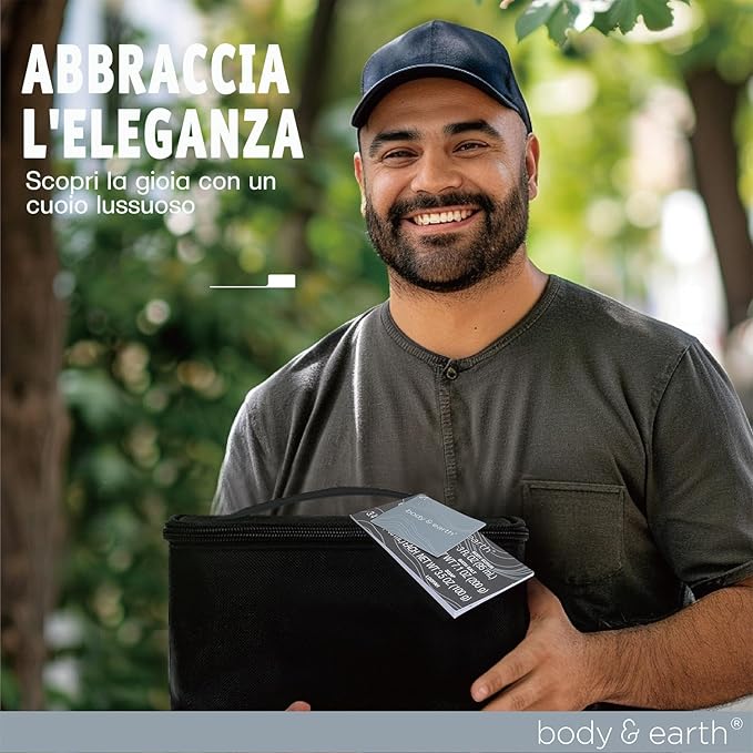 Gift Baskets for Men Bath Set Body & Earth Leathers Mens Body Wash Set with Body Lotion, Face Wash, Shower Gel, Bubble Bath, Loofah, Regalos Para Hombre, Birthday Fathers Day Gifts