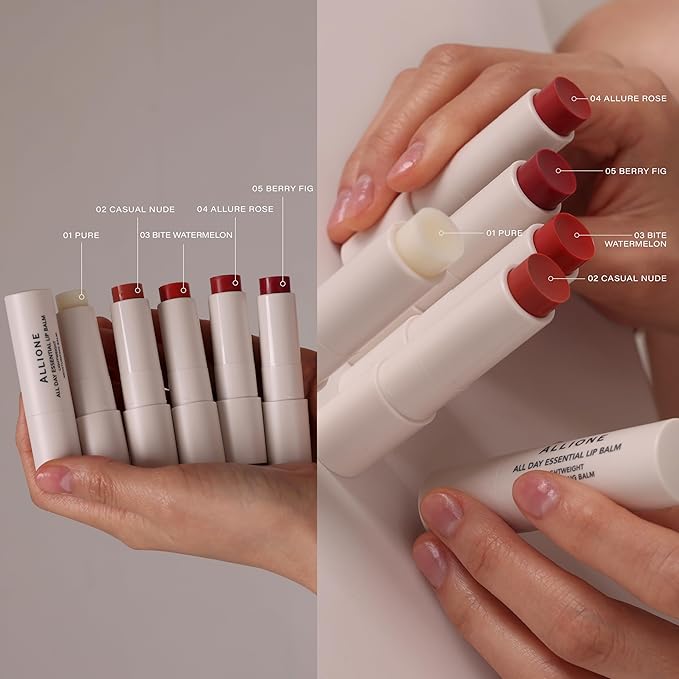 All Day Essential Tinted Lip Balm 02 Casual Nude | Natural Gloss Finish, Moisturizing Lip Care, Deep Nourishing Plant-Based Chapstick, Hydrating Lip Butter for Dry Cracked Chapped Lips