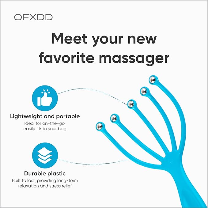 Head Massager - Portable Head Scratcher Massager Whisk - Manual Scalp Massagers for Deep Relaxation from Stress - Tickler Scalp Scratcher for Office, Home SPA