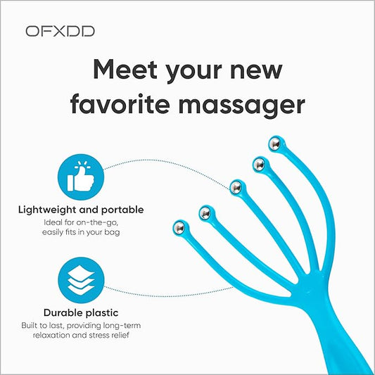 Head Massager - Portable Head Scratcher Massager Whisk - Manual Scalp Massagers for Deep Relaxation from Stress - Tickler Scalp Scratcher for Office, Home SPA