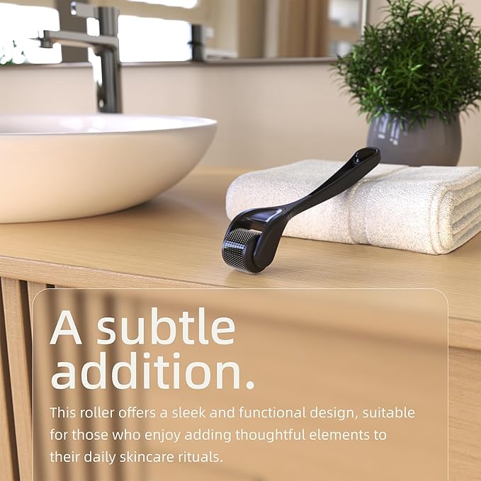 Microneedling Roller for Face and Beard | Derma Roller for Women and Men | Micro Needle Roller for Scalp Face [Standard]