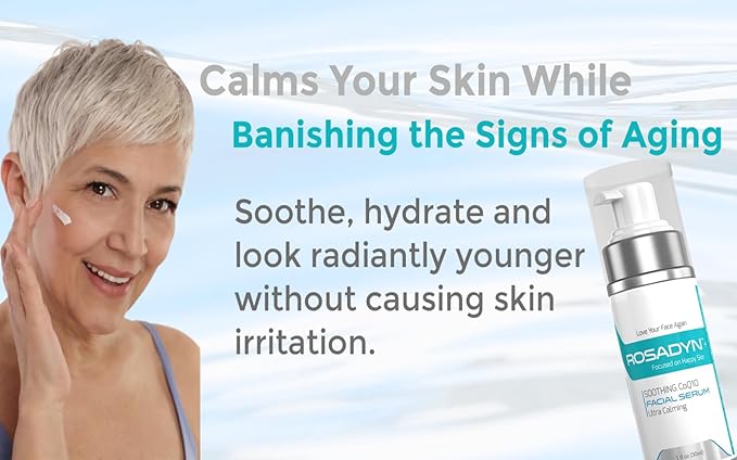 Rosacea Redness Serum, CoQ10 and Vitamin C, with Hyaluranic Acid, Green Tea Extract