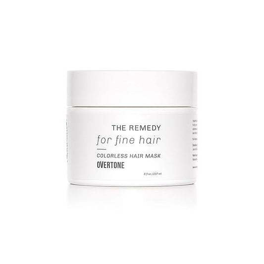 oVertone Haircare The Remedy for Fine Hair Colorless Hydrating Mask with Shea Butter & Coconut Oil, Cruelty-Free, 8 oz