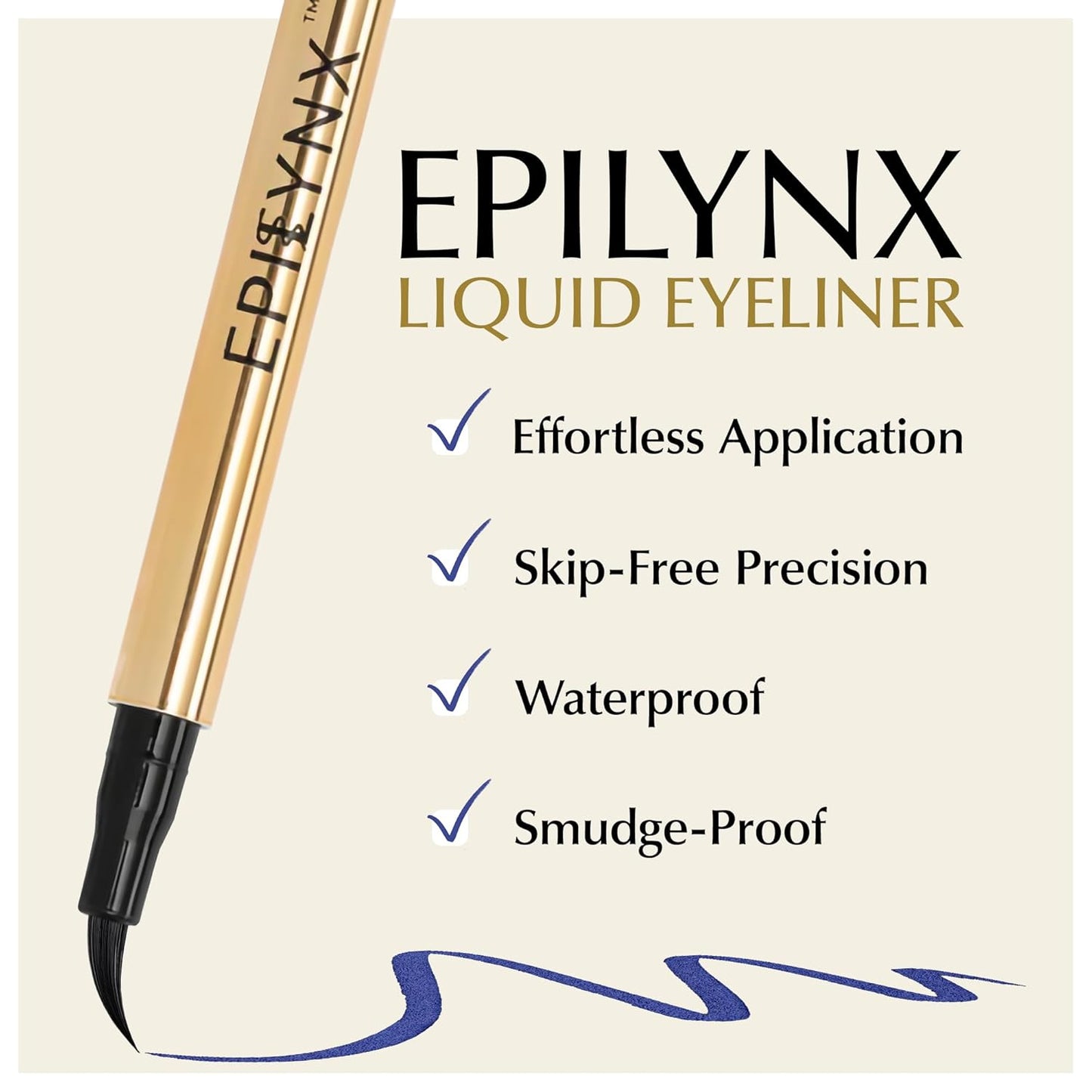 Waterproof Eyeliner - Smudge-Proof Liquid Eyeliner Pen with Precision Tip for Smooth, Long-Lasting Application - Vegan, Hypoallergenic & Gluten-Free Eye Liner - 2mL Blue
