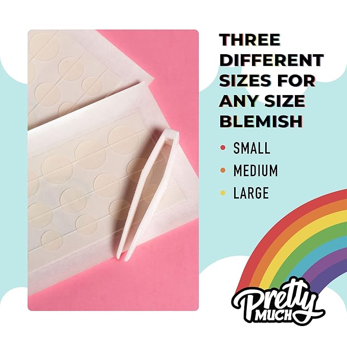Pretty Much Pretty Patch Pack (1 Pack/72 Count) Pimple Patch, Acne Sticker, Acne Patch, Healing Blemish Dot, Anti-Pimple Popper Sticker, Natural and Gentle for All Skin Types, Day/Night Use