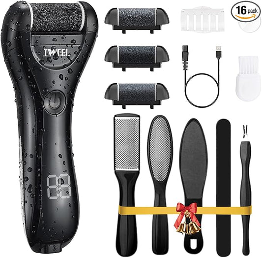 Electric Foot Callus Remover, Rechargeable Portable Electronic Foot File Pedicure Kit, Electric Callus Remover for Feet, Pedicure Tools, Foot Scrubber File, Professional Foot Care for Dead Skin