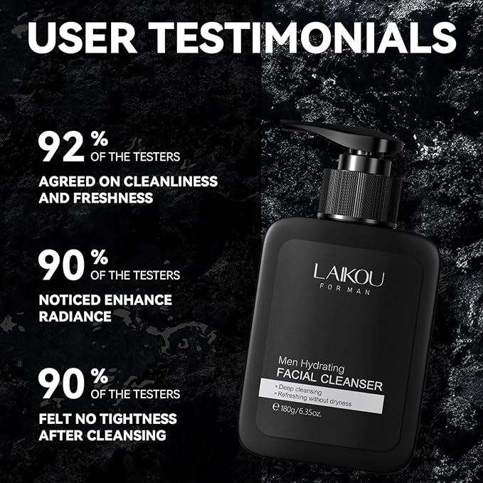 Valentines Day Gifts for Him, Skin Care for Mens Facial Care Kit, Anti-Aging Skin Care Routine for Men, Valentines Gifts for Him Adults Men Dad Boyfriend Husband Gifts, Hydrating, Deep Cleansing