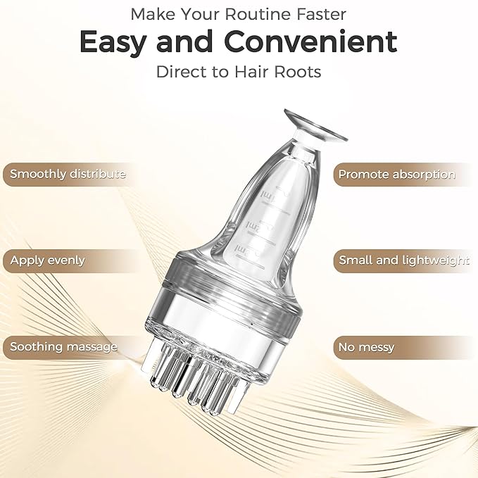 2 PCS Minoxidil Applicator, Quick Efficient Apply No Messy Hair Serum Applicator Small Minoxidil Applicator Tool, Hair Applicator Bottle Minoxidil Brush Scalp Applicator Comb Dedicated to Minoxidil