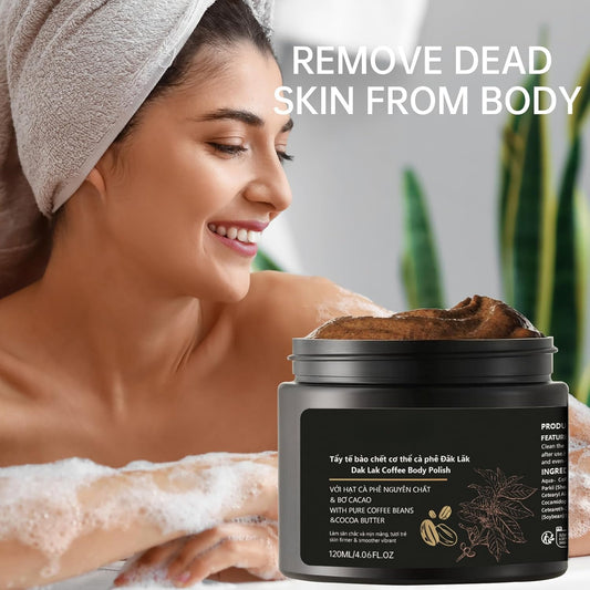 Coffee Body Scrub 4.05 oz - Moisturizing and Exfoliating Body, Face, Hand, Foot Scrub - Fights Stretch Marks, Fine Lines, Wrinkles - Great Gifts for Women & Men (1PC, Coffee Body Scrub)