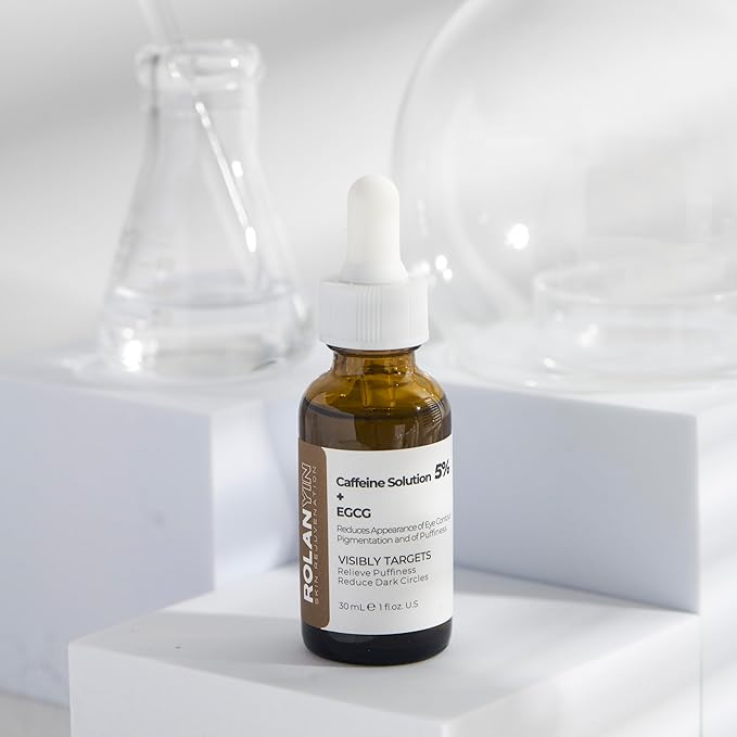ROLANYIN Caffeine Solution 5% + EGCG Eye Serum and Niacinamide + Vitamin C Cream