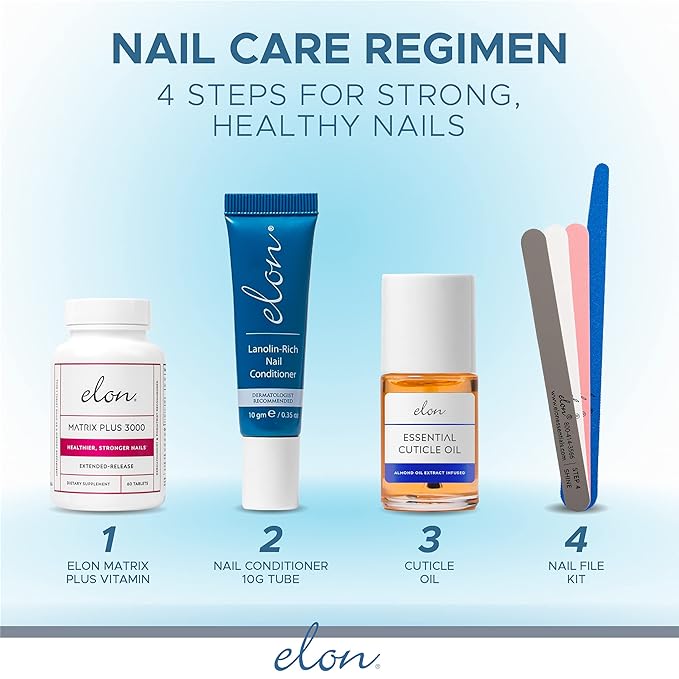 Elon Cuticle Oil for Nails w/Almond Oil Extract - Jojoba & Vitamin E - Softening & Hydrating Cuticles & Nails – Dermatologist Recommended – Bottle Size 0.5 oz