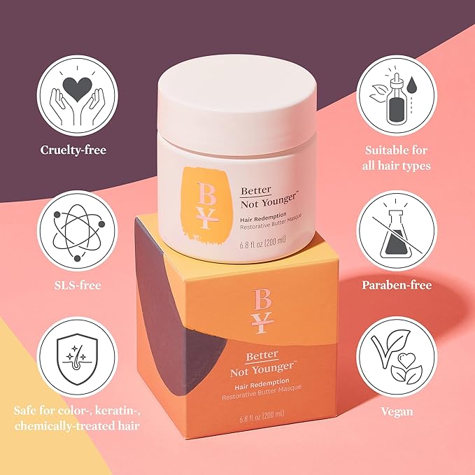 Better Not Younger Hair Redemption Restorative Butter Masque, 6.8 Fl OZ