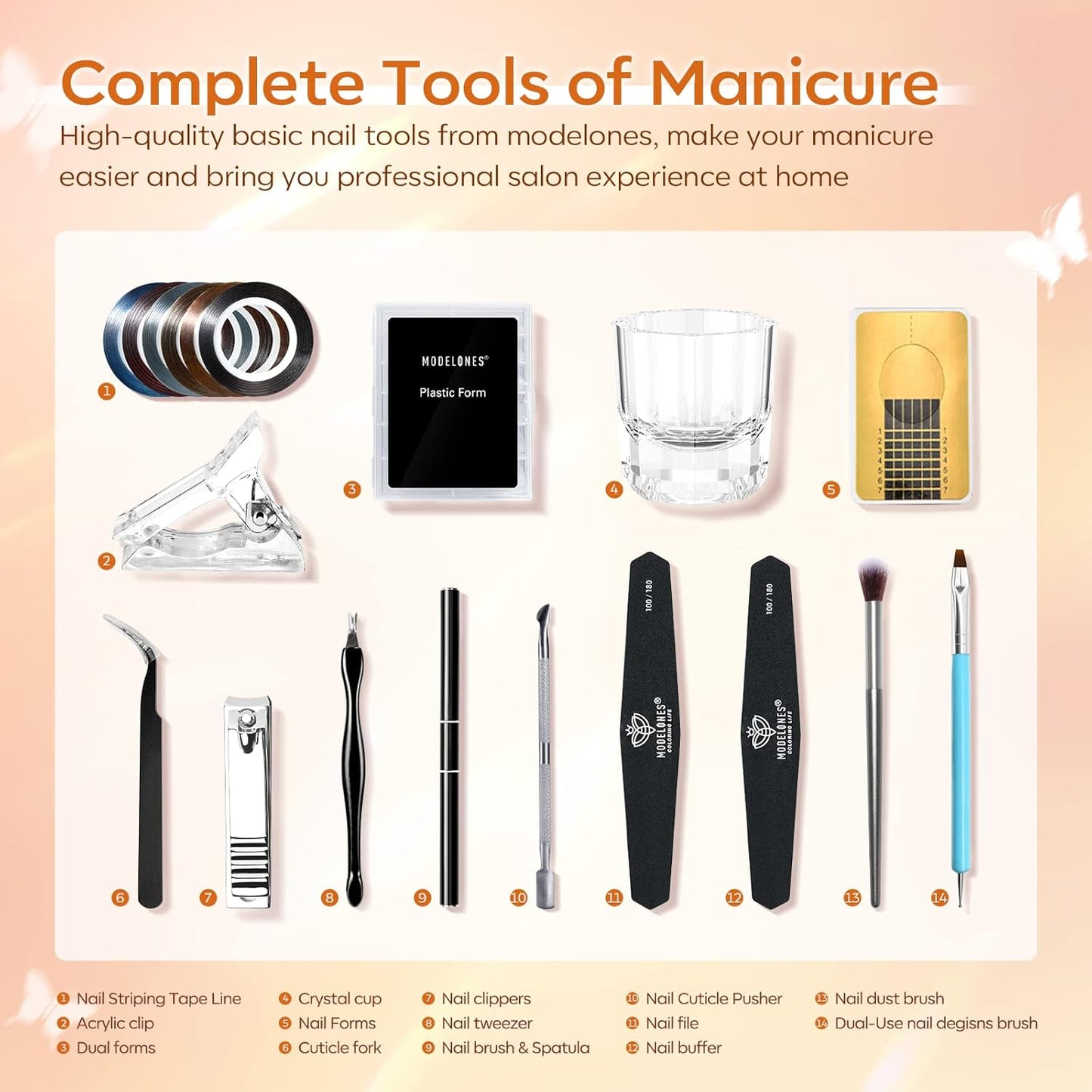 Modelones Poly Nail Gel Kit 133pcs with LED Nail Lamp Nail Extension Gel Complete Poly Nail Art Tools Manicure Kit Professional Starter Nail Art Supplies Gift DIY at Home