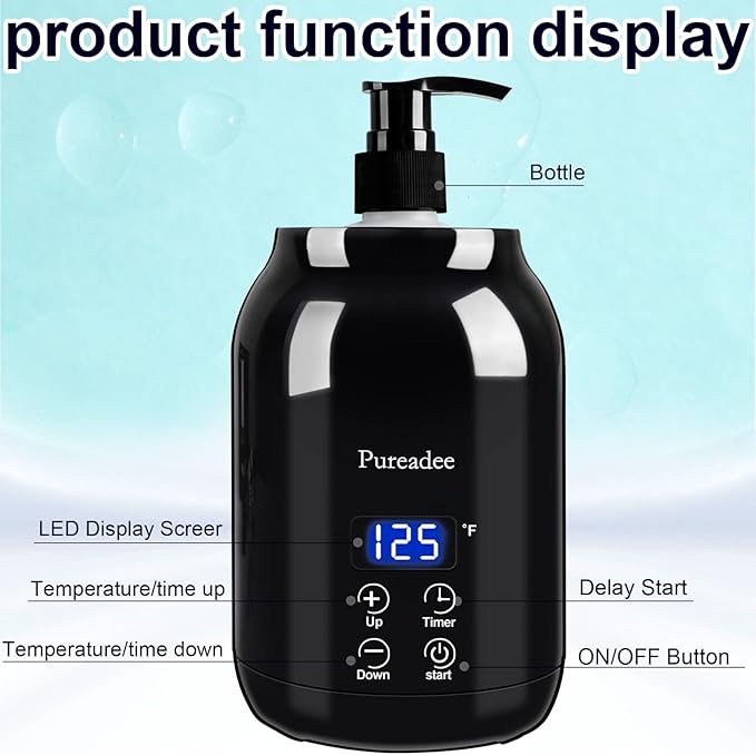 Massage Oil Warmer, Massage Oil Warmer for Massage Therapy, Oil Warmer for Massage for Salon, Barber Shops, Home, with Two Oil Bottle Dispenser