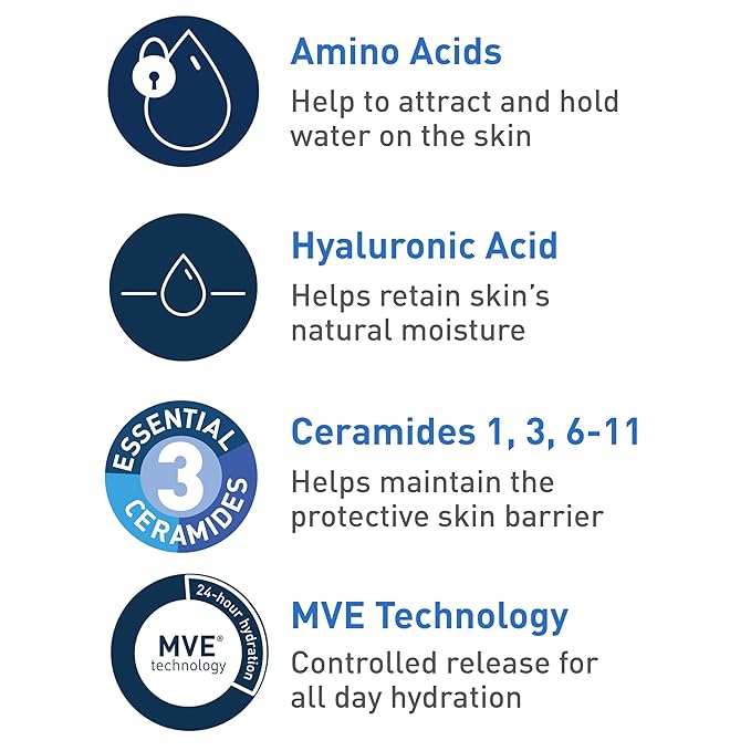 CeraVe Hydrating Cream To Foam Cleanser, Makeup Remover Face Wash For Dry Skin, Foaming Facial Cleanser With Hyaluronic Acid, Normal To Dry Skin, Fragrance Free & Non Comedogenic, 8 Fluid Ounces