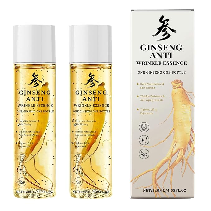 Ginseng Essence Anti Wrinkle Essence, Ginseng Anti-Wrinkle Original Serum Oil, Anti-Aging Hydrating Essence Wate, Ginseng Toner for Firming & Smoothing Skin (1)