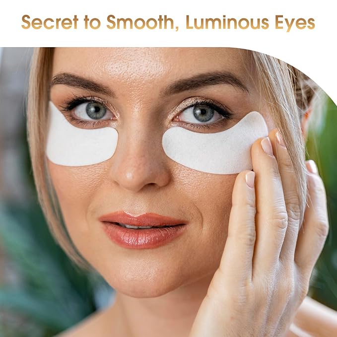 Under Eye Patches with Vitamin C & E - Dermatologist Tested Korean Eye Gel Patches for Puffy Eyes and Dark Circles - Hydrating Eye Gel Patches - Brightening Depuff Eye Patches - 15 Pairs