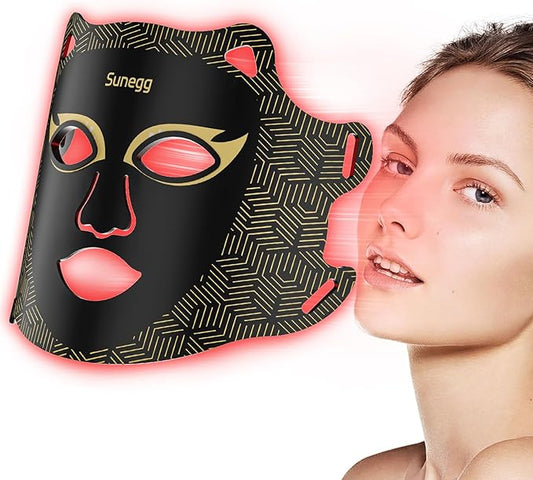 Sunegg Red Light Therapy for Face,LED Face Mask Light Therapy,Portable red Light Therapy mask for Home and Travel Skin Care