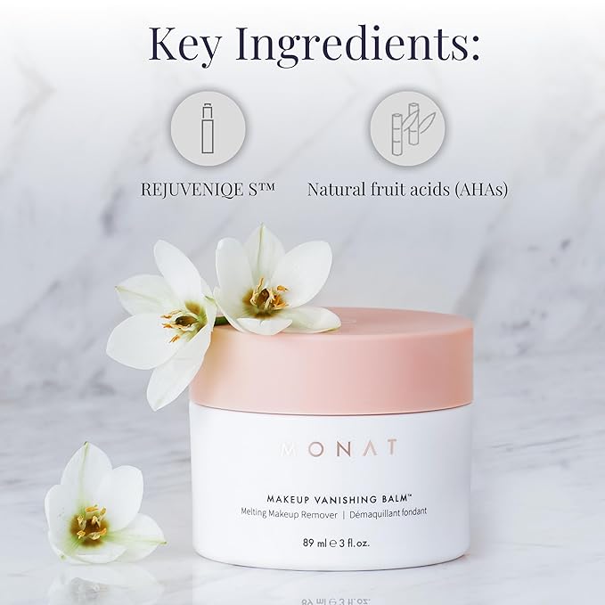 MONAT Makeup Vanishing Balm – Cleansing Balm Makeup Remover – Lightweight Face Cleanser Balm – Makeup cleansing Balm for Residue Free Soft and Smooth Skin – Safe to Use Balm for Delicate Skin