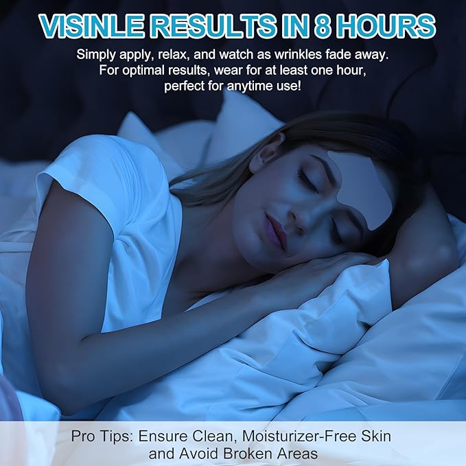 Forehead Wrinkle Patches 12pcs, Forehead Wrinkles Treatment, Overnight Face Wrinkles Patches for Women, Smooth and Soften Forehead Wrinkles & Lines,with Collagen, Aloe Vera,Vitaminer