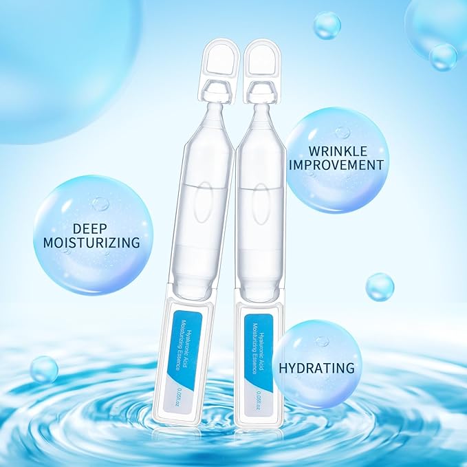 30pcs Hyaluronic Acid Serum, Face Moisturizer Hyaluronic Acid for face Moisturizing, Individually Packed Face Serum for Daily Use