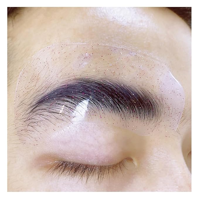 Brow Perm Patch Eyebrow Lamination Cover Tool Silicone 8 Pcs Lash Lift Shield Mate Self Sticky Gel Eyebrow Perming Pads Soft Patches Self-Adhesive Reusable Pads (Multiple Color)