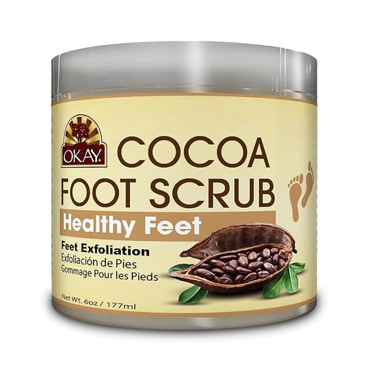 OKAY **ALL NATURAL** Cocoa Butter Foot Scrub 6oz / 177ml