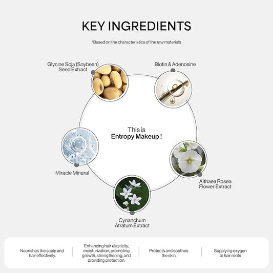 ENTROPY MAKEUP Brow & Lash Enhance Boost Serum - Eyelash Growth Serum for Fuller Lashes & Brows, Biotin & Madecassoside Nourishment, Visible Results in 14 Days, Vegan & Cruelty-Free, #Clear, 0.63 Oz