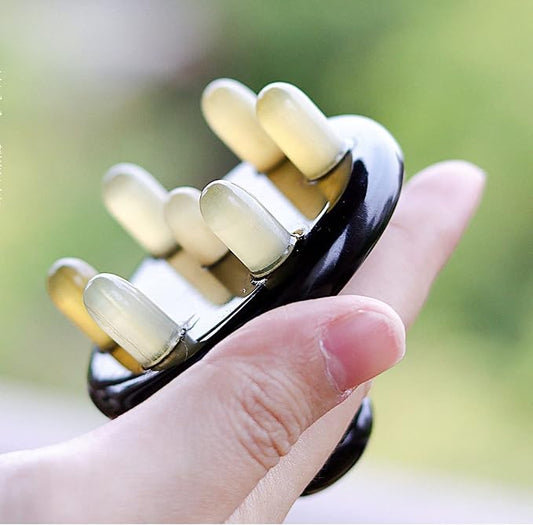 Scalp Massager Horn Comb Multifunctional Massager Reflexology Tools Gua Sha Comb Facial Body Head Lymphatic Drainage Massage Tools