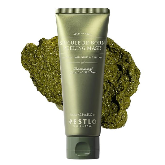 PESTLO Spicule Re-Born Exfoliating Peeling Mask 4.23 oz./120ml - Gentle Exfoliation, Nourishing, Hydrating, Sebum Control, Soothing, Radiant Skin, Pore Tightening, All Skin Types